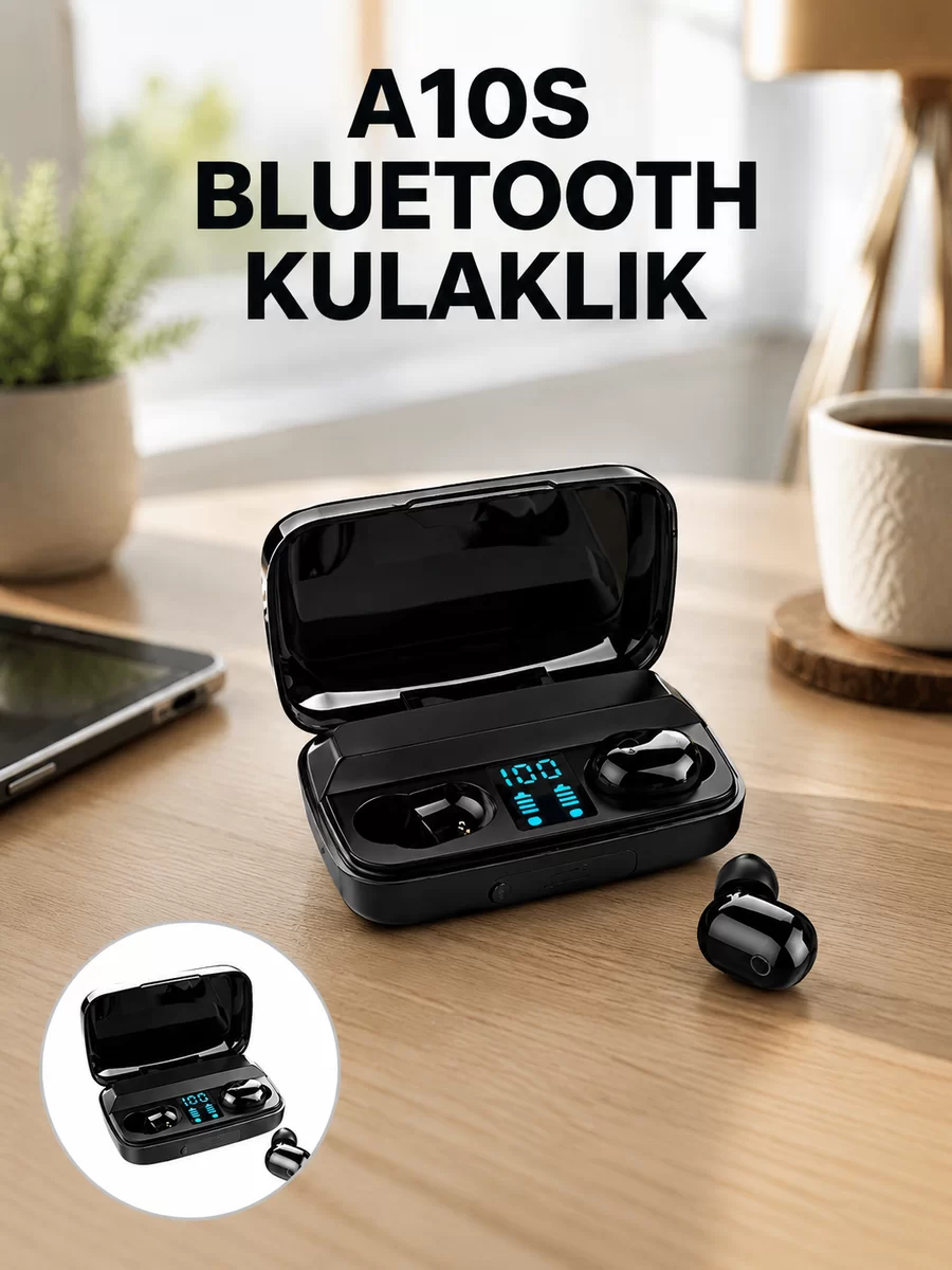 TWS A10s Bluetooth 5.0 Kulaklık – Yüksek Ses Kalitesi Ergonomik Uzun Pil Ömürlü Yeni Nesil