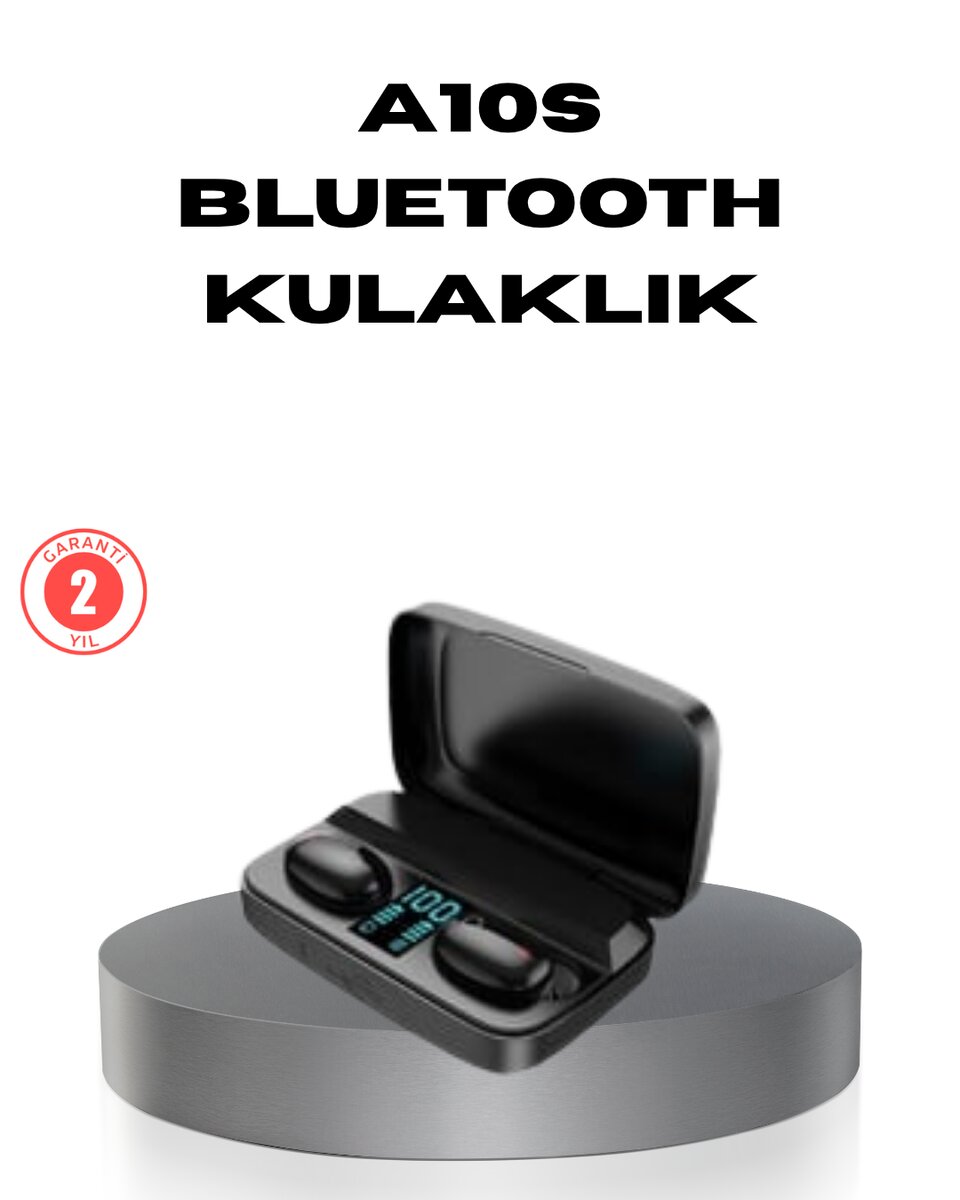 A10s TWS Bluetooth 5.0 Kulaklık – Powerbank’li Şarj Kutusu Dokunmatik Kontrol Gerçek Stereo