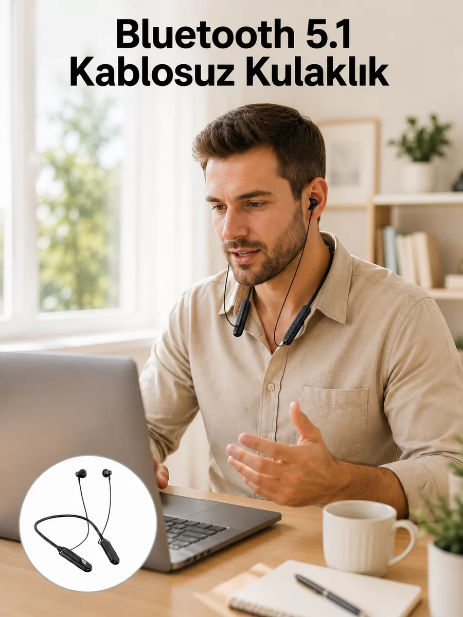 TWS Bluetooth Kulaklık – 100 Saat Bekleme Süresi Hızlı Şarj Yeni Nesil