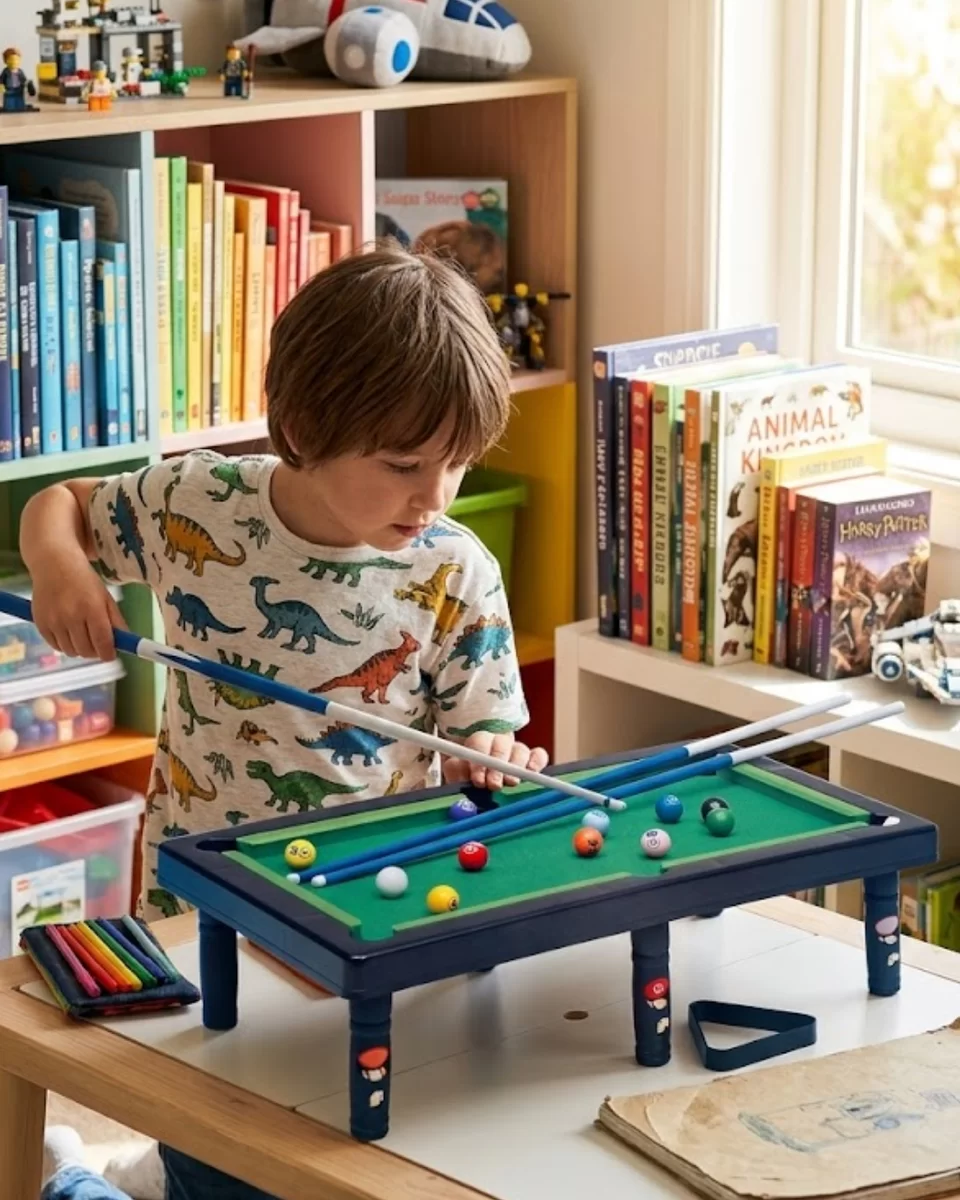 Mini Bilardo Oyunu Seti Evde Eğlenceli Masa Oyunu Çocuk ve Aile