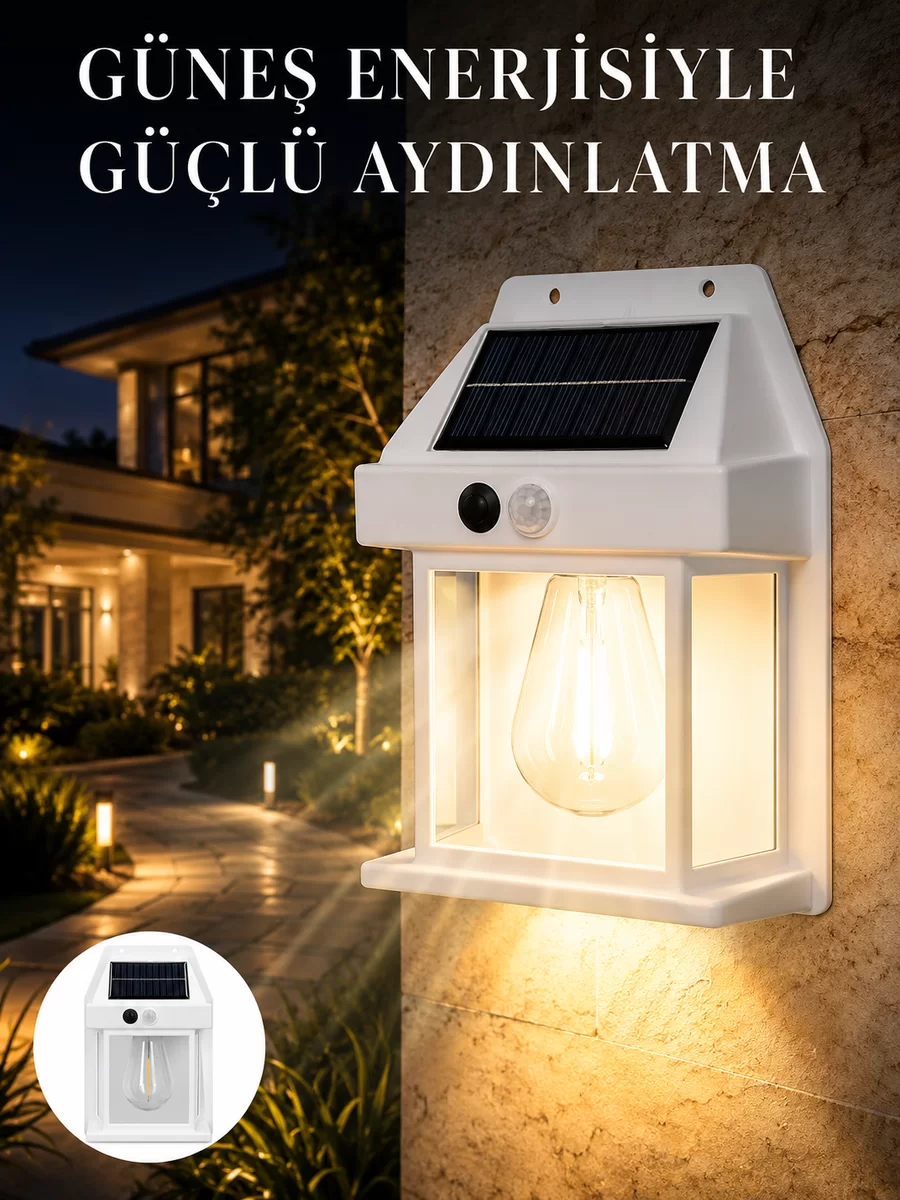Sensörlü Solar Led Dış Duvar Aydınlatma Yeni Nesil