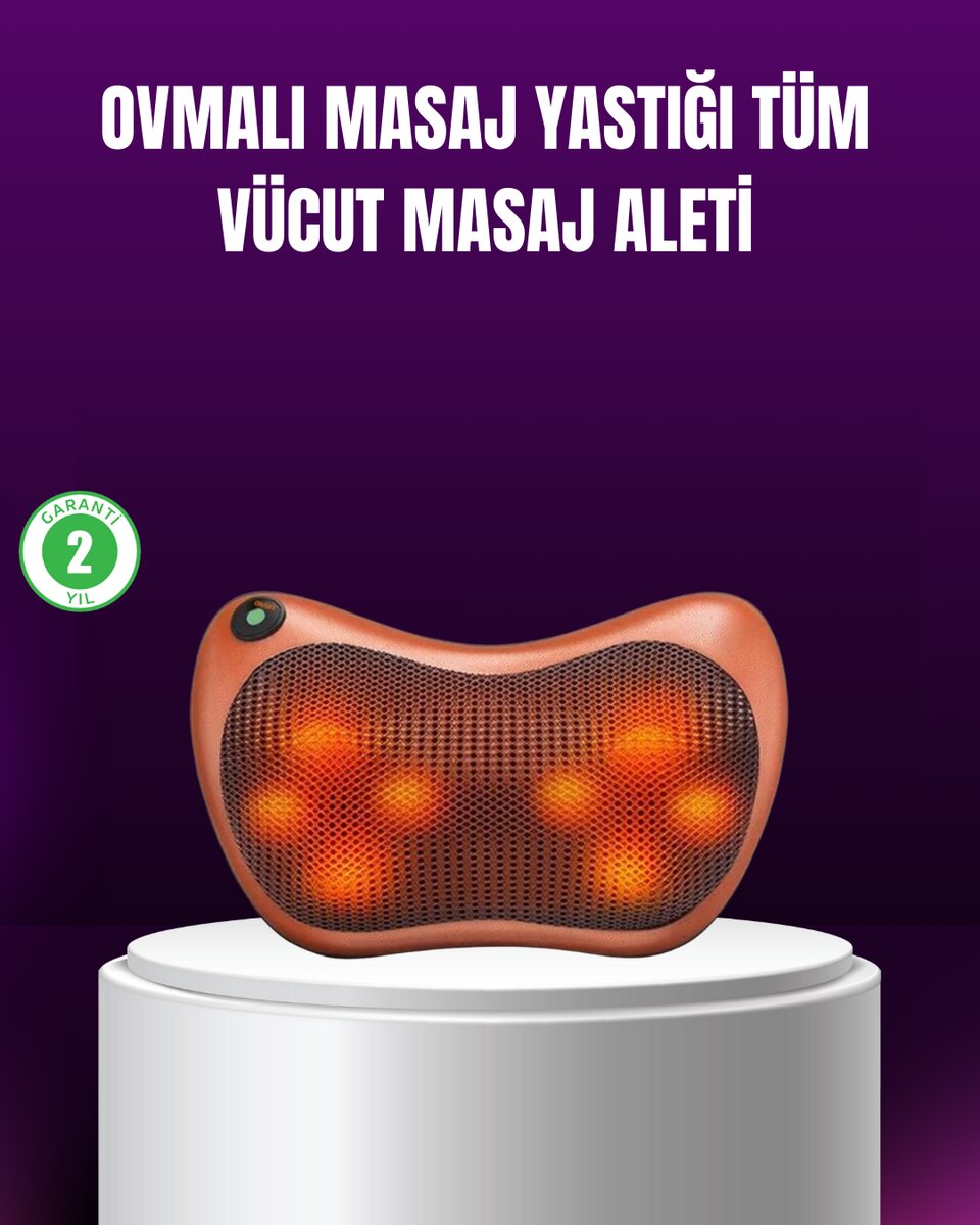 Ergonomik Derin Yoğurmalı Boyun Bel Sırt Masaj Cihazı Priz Çakmak Girişli
