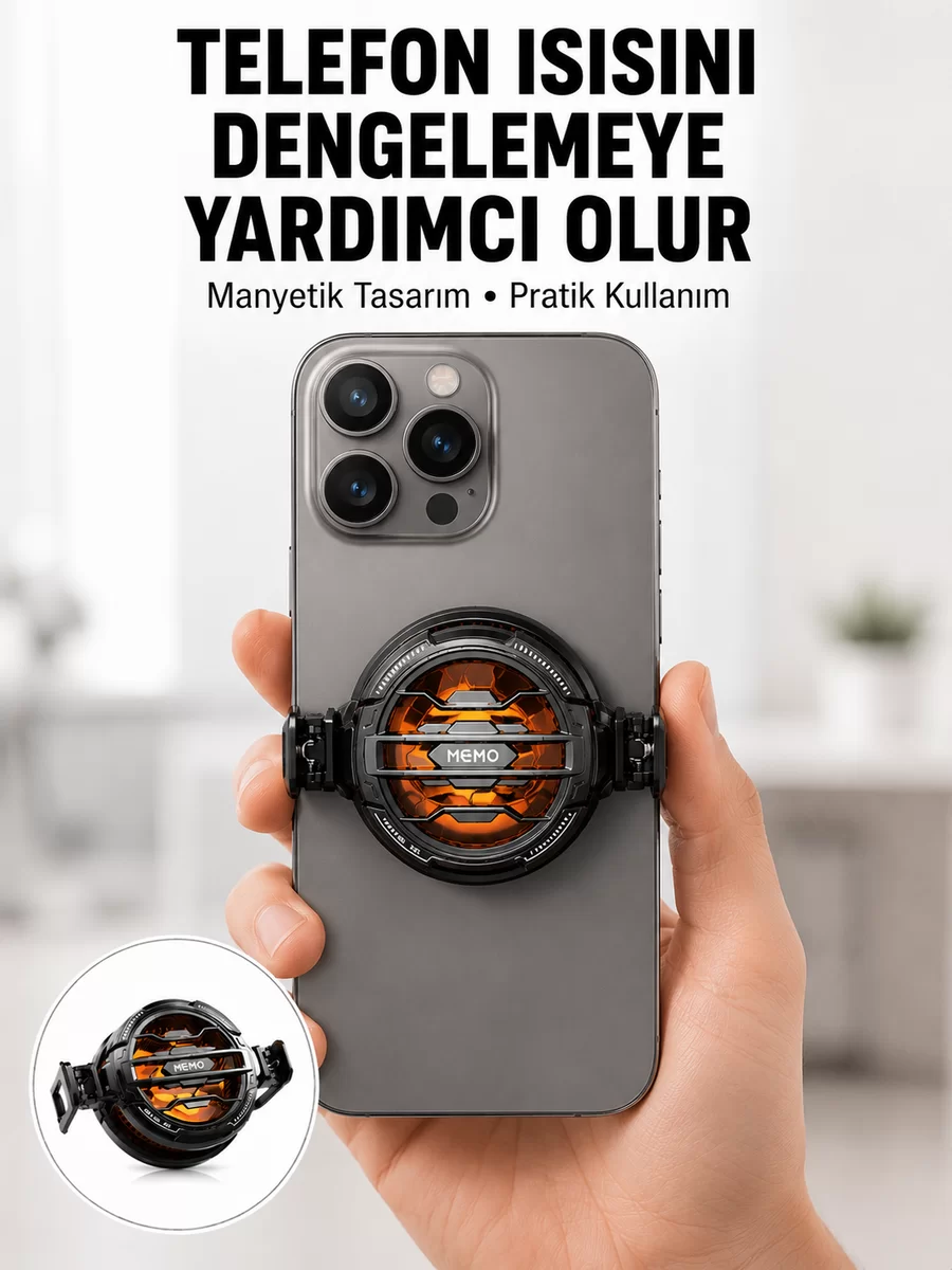Mobil Oyunlar İçin Serinletici Telefon Fanı | Sessiz Çalışma | Geniş Kıskaçlı Tasarım Yeni Nesil
