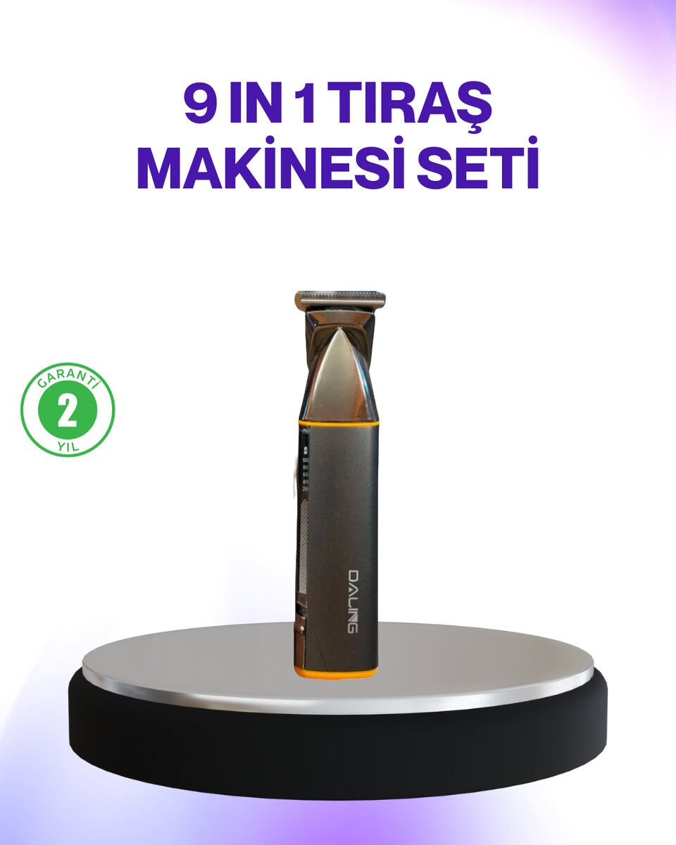 9’u 1 Arada Şarjlı Erkek Bakım Cihazı Saç Sakal Bıyık Ense Trimmer