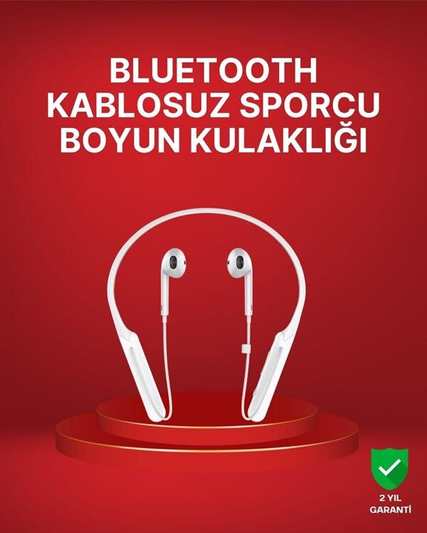 Boyun Askılı Kablosuz Kulaklık – Uzun Süreli Batarya Performansı