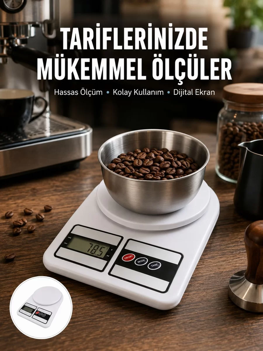 Hassas Ölçüm İçin Dijital Mutfak Tartısı – 10 Kg Kapasiteli Yeni Nesil