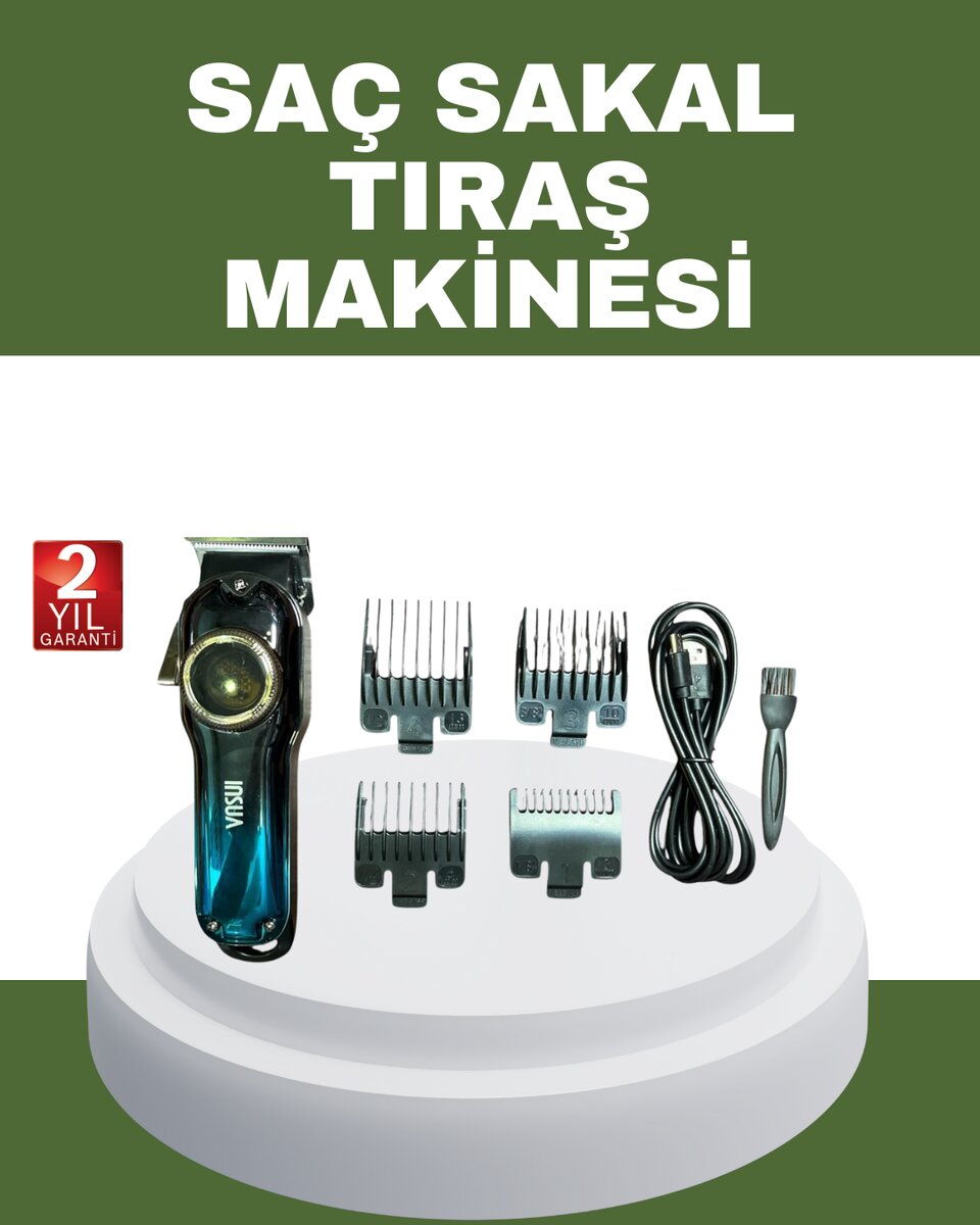 Güçlü Motorlu Paslanmaz Çelik Bıçaklı Saç Kesim Makinesi