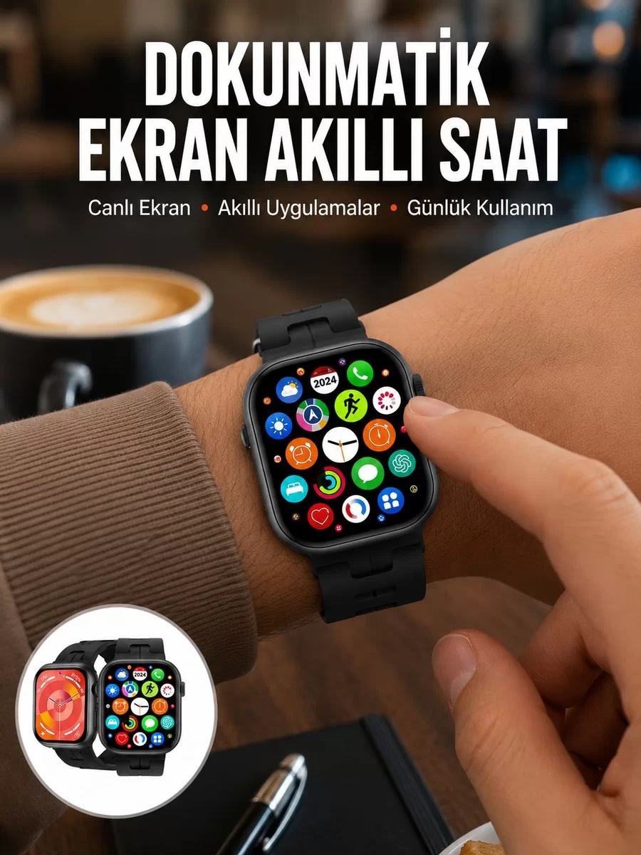 Akıllı Saat Android ve İOS Uyumlu Plastik Kordon Yeni Seri