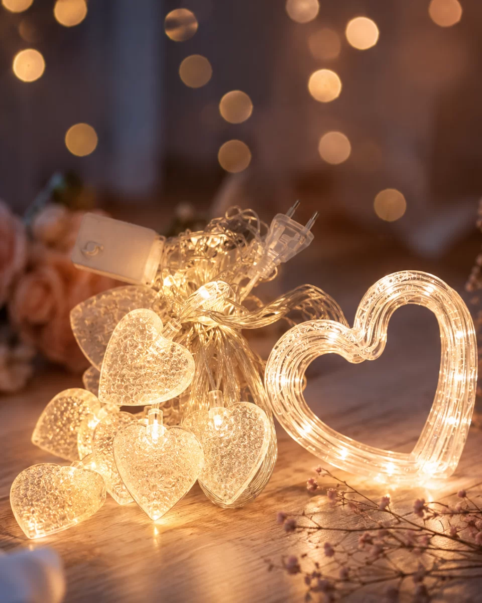 LED Kalp Neon Lamba Dekoratif Romantik Gece ve Ortam Işığı