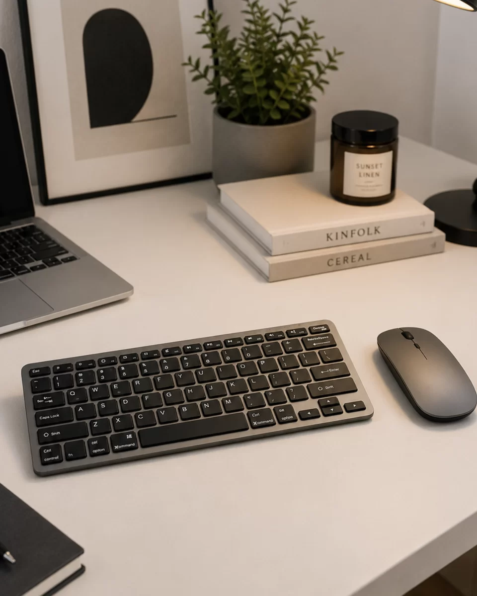 Sessiz Kullanım Sunan Bluetooth Klavye Mouse Seti Çoklu Cihaz Uyumlu