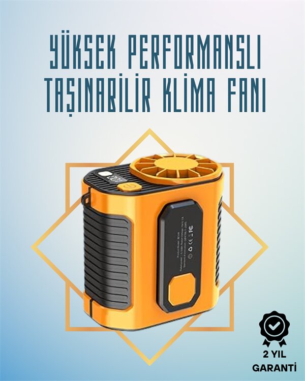 Yüksek Hızlı Mini Klima Fan – 11 m/s Rüzgar Gücü 100 Hız Ayarı