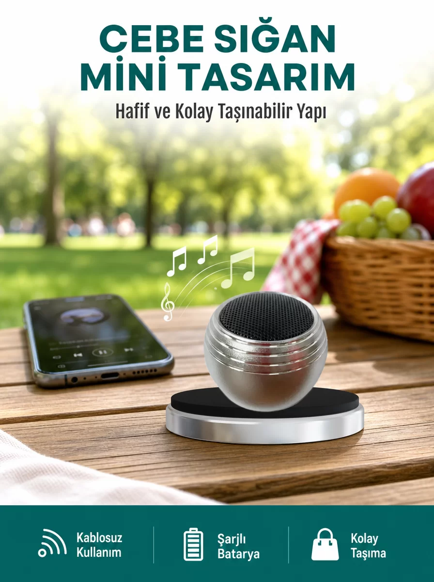 Cep Boy Bluetooth Hoparlör Güçlü Ses Çıkışı TWS Destekli Yeni Nesil