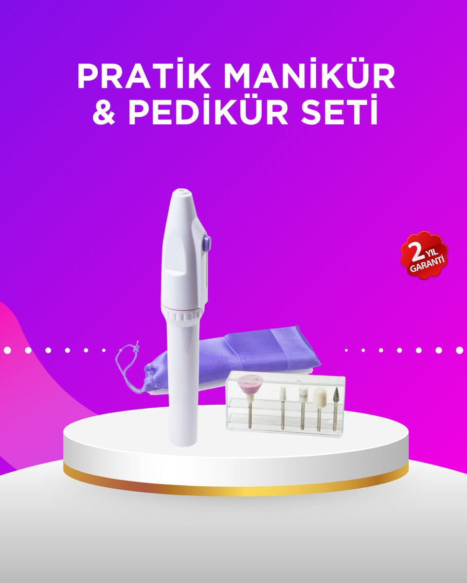 Elektrikli Manikür ve Pedikür Matkap Seti – Ayarlanabilir Hız Ergonomik ve Sessiz