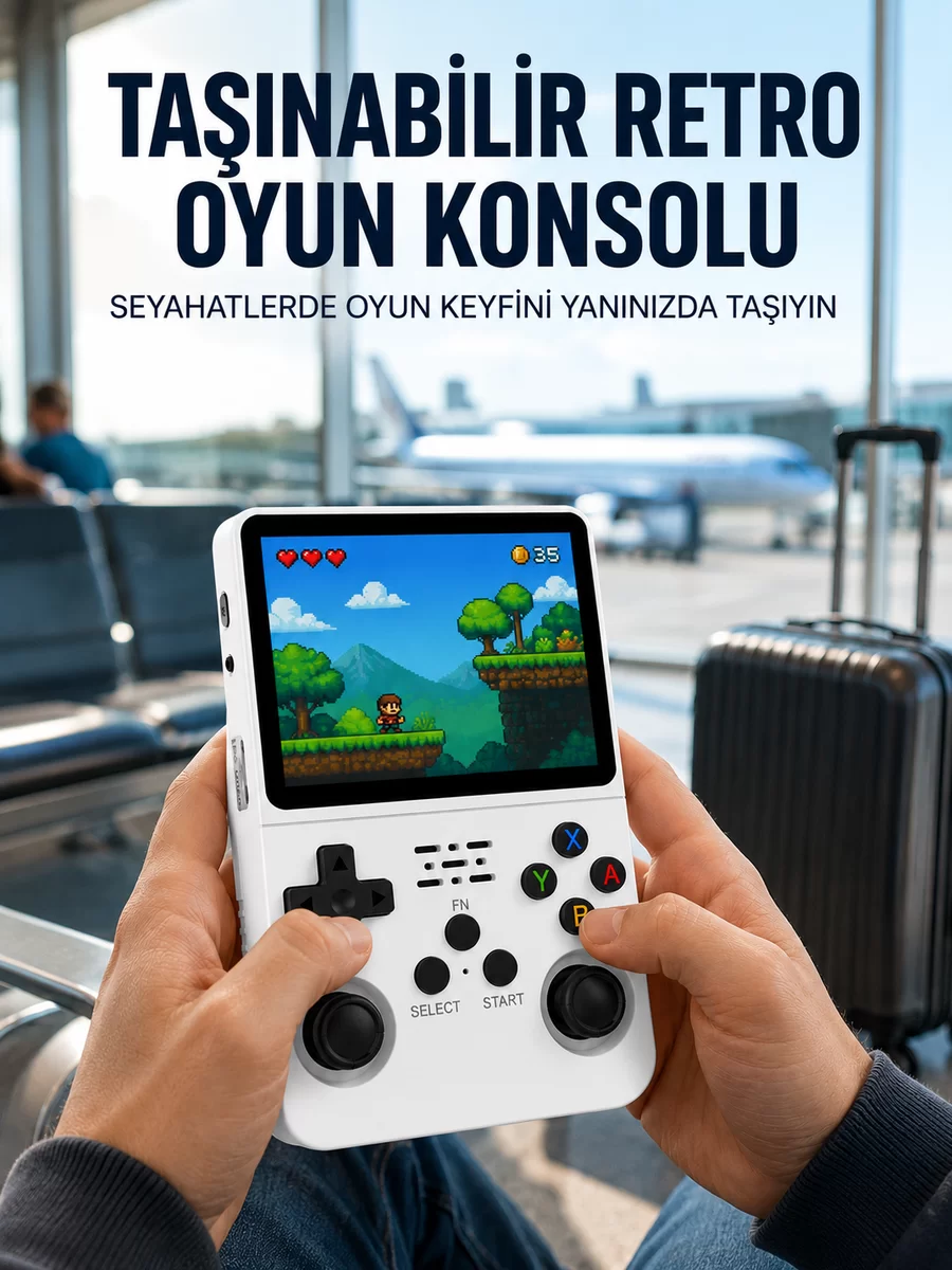 Retro Oyun Cihazı – Çift MicroSD Desteği Çoklu Platform Uyumu 3200 mAh Batarya Yeni Nesil