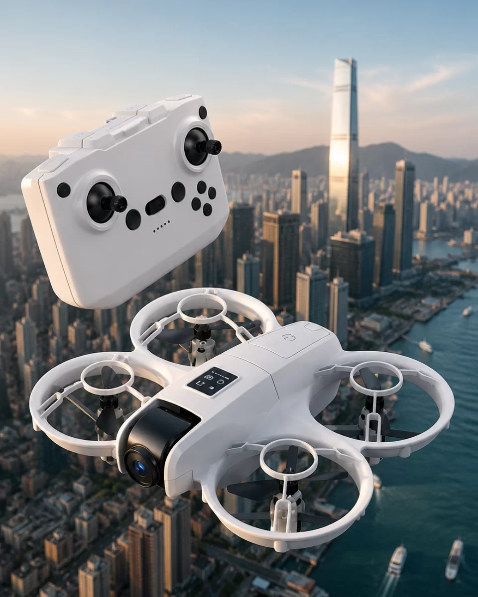 Işıklı Mini Drone Çift Batarya ve Yedek Pervane Setli