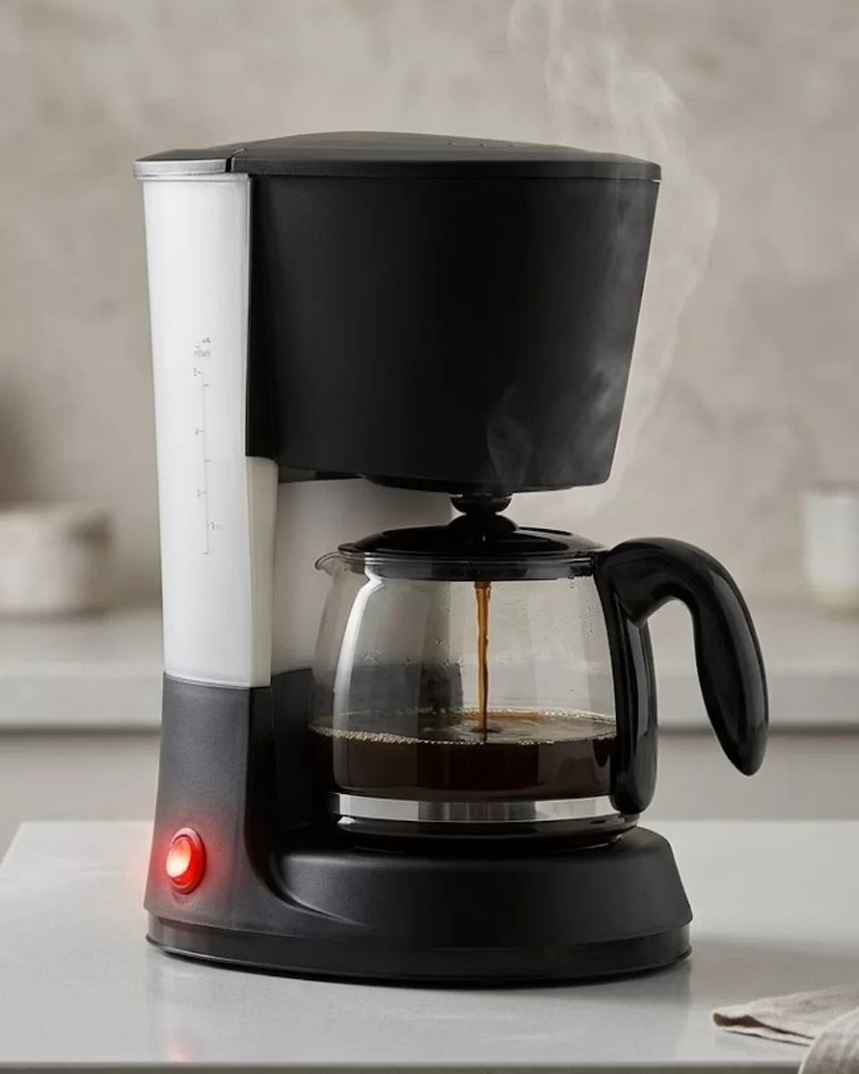 1.2 Litre Filtre Kahve Makinesi Damlama Emniyetli Cam Karaflı