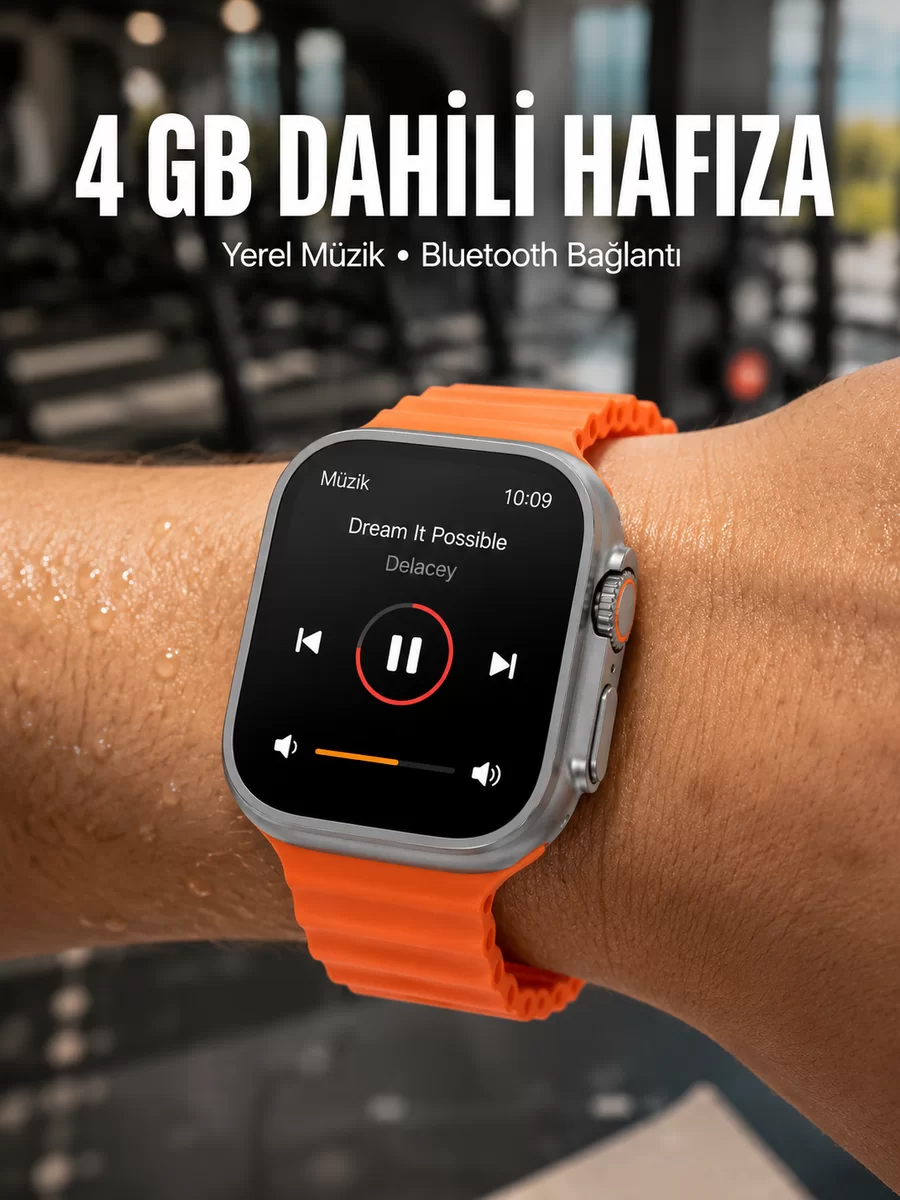 Yeni Nesil 3 Kordonlu Kol Saati 49 MM Amoled Ekran Akıllı Saat