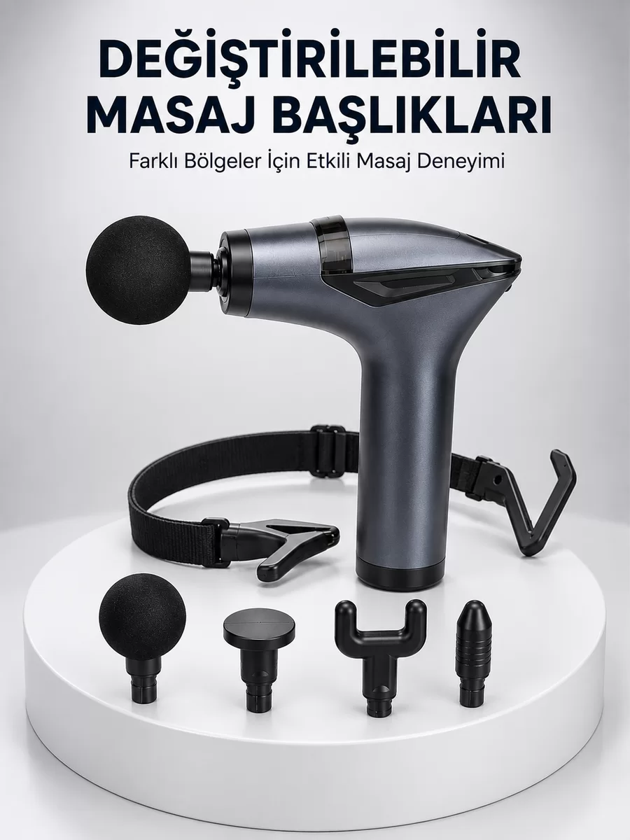 AKTÜEL 3in1 Taşınabilir Şarjlı Titreşimli Masaj Cihazı Çok Fonksiyonlu Yeni Nesil