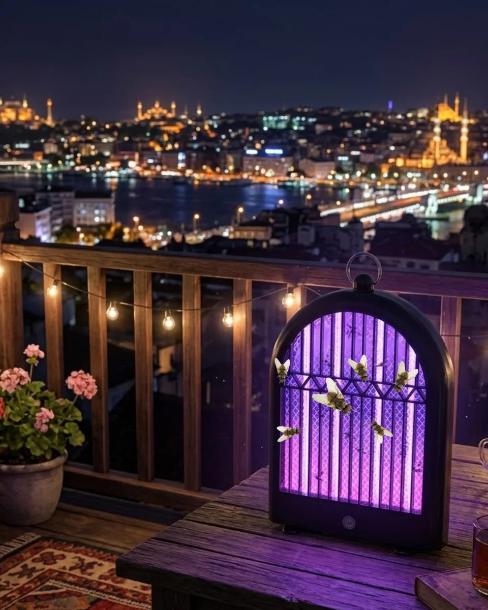 Şarjlı UV Sivrisinek Öldürücü Lamba Sessiz ve