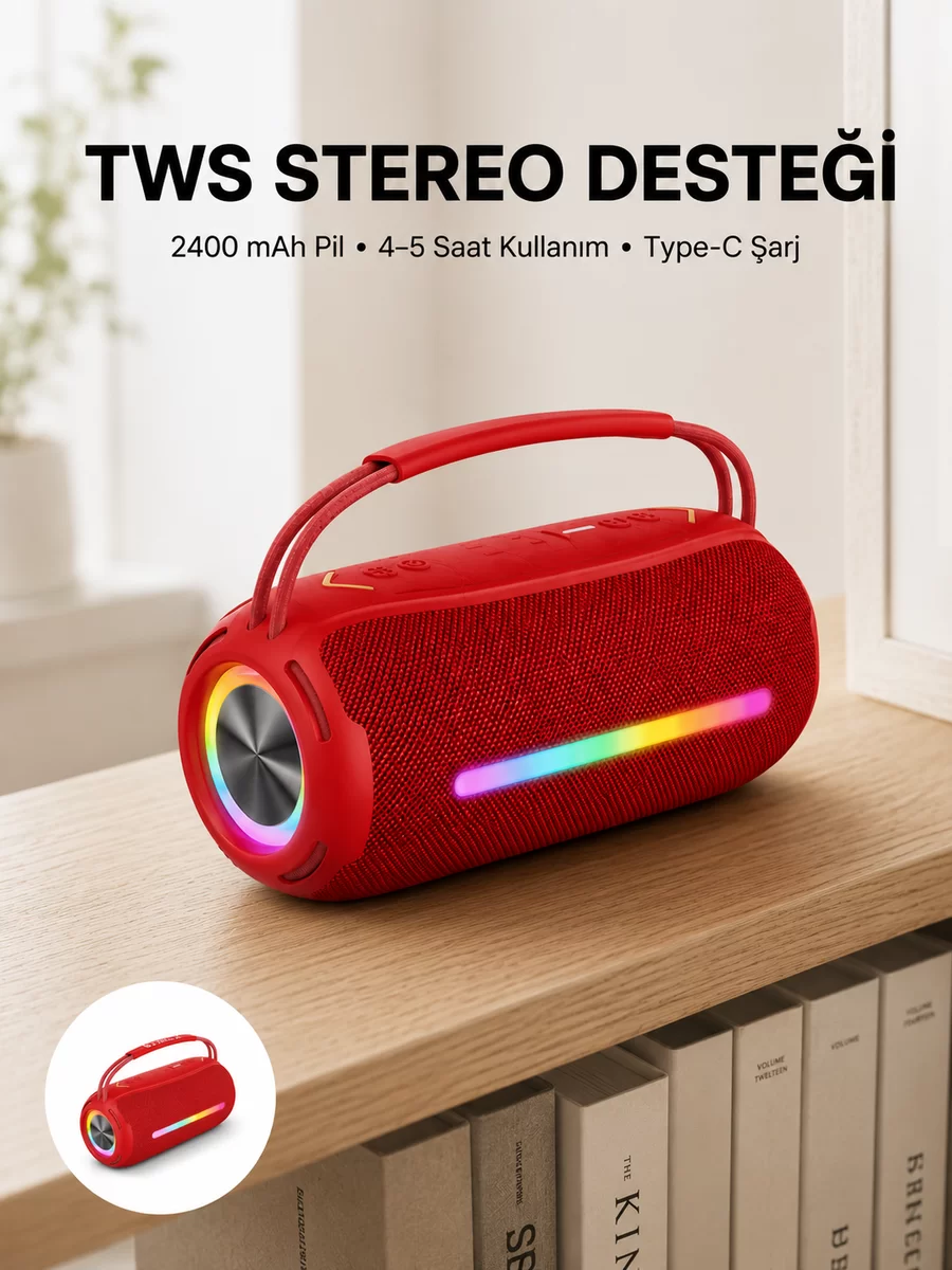 Bluetooth Kablosuz Hoparlör – Taşınabilir Güçlü Ses