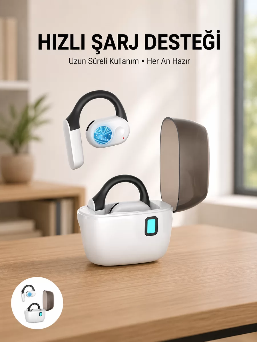 TWS Bluetooth Kulaklık – Otomatik Şarj Taşınabilir Şarj Kutusu Yeni Nesil