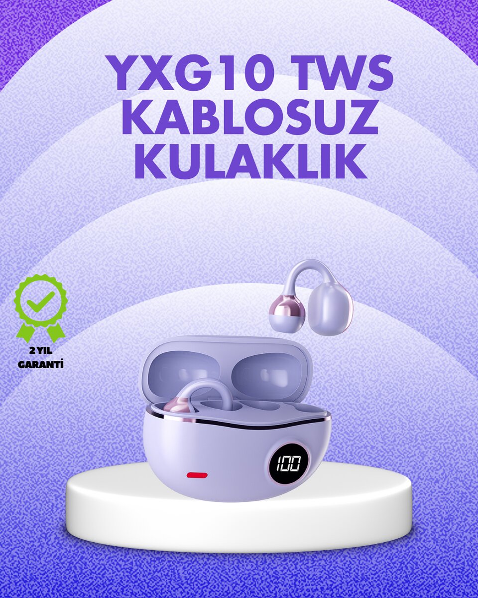 YXG10 Kablosuz Kulaklık – Bluetooth 5.4 Dokunmatik LED Ekranlı Şarj Kutusu