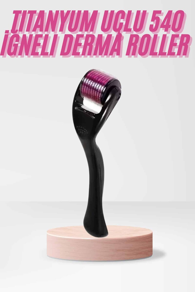 540 Iğneli Derma Roller 1Mm Titanyum Uçlu Saç Kaş Serum Kullanımına Uygun