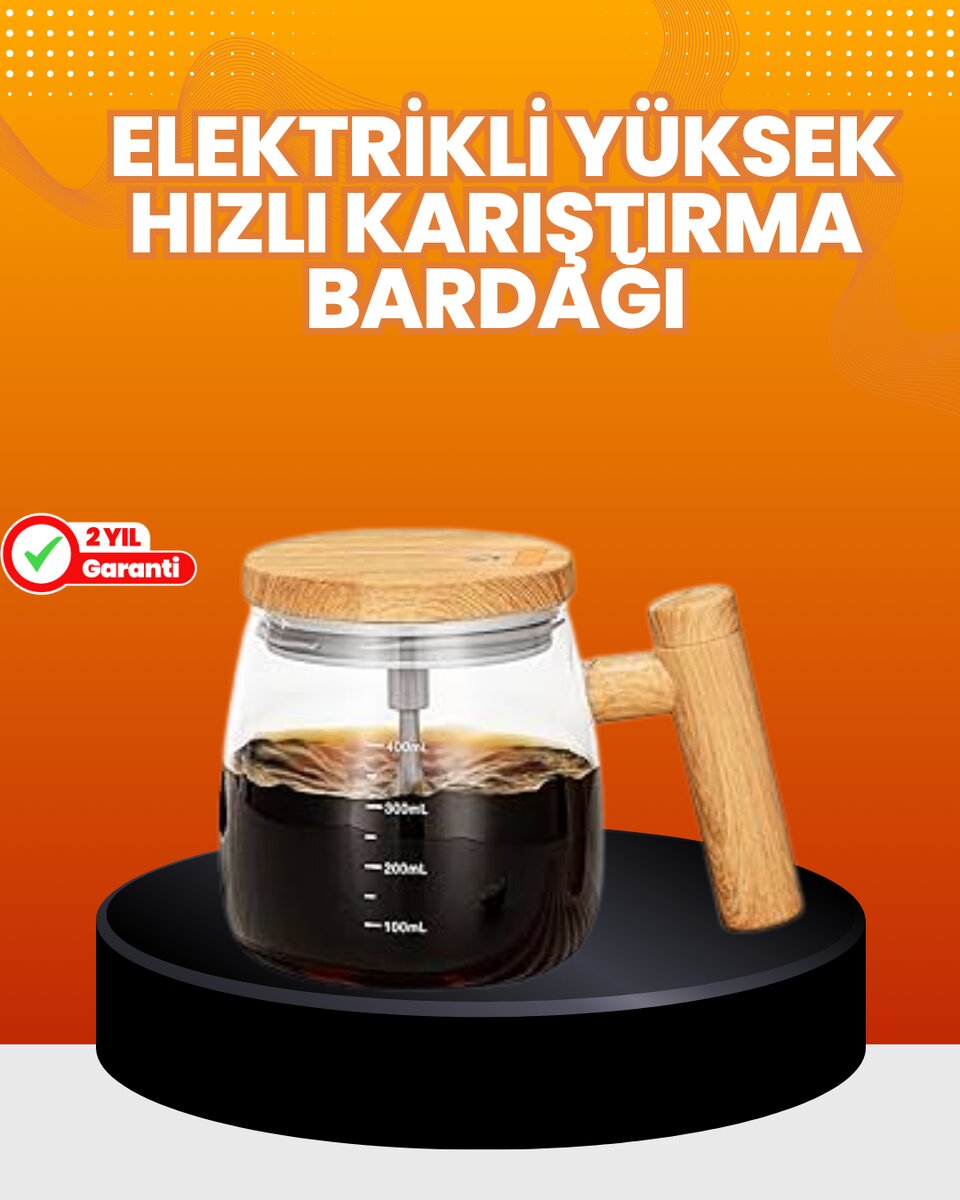 Isıtıcılı Manyetik Karıştırıcı Kupa – 400 ml C Tipi Şarjlı Akıllı Tasarım