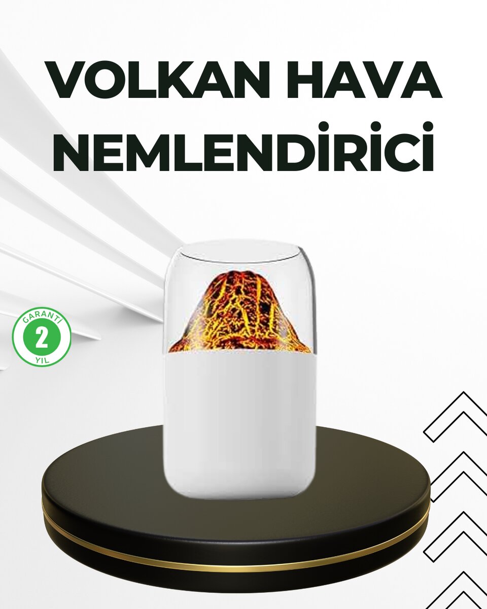 USB Şarjlı Volkanik Tasarımlı Buhar Makinesi