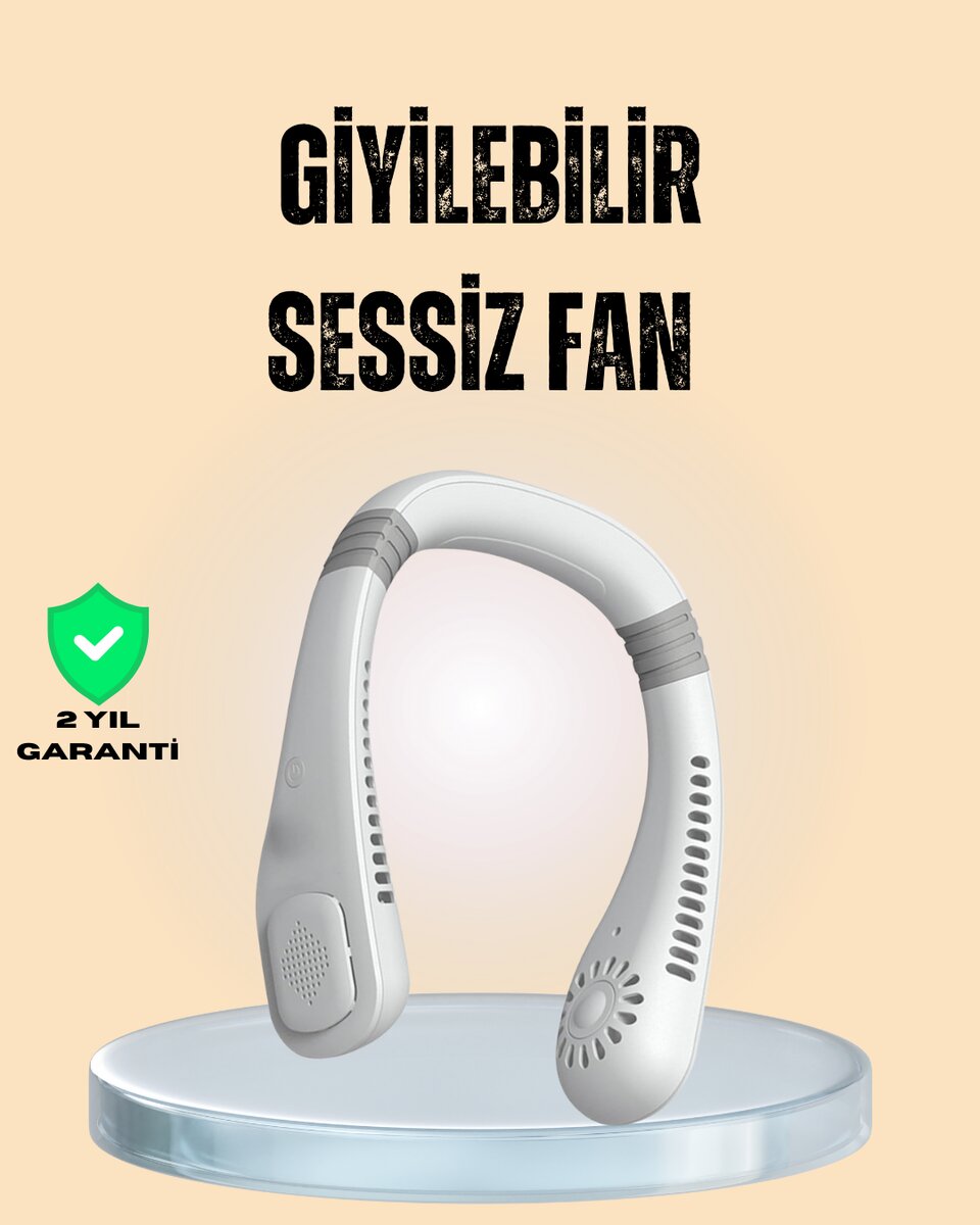 Esnek Silikon Tasarımlı Taşınabilir Kişisel Fan