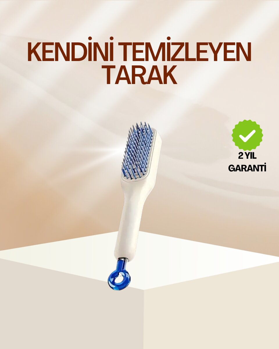Pratik Mekanizmalı Saç Tarağı – Kendi Kendini Temizler Taşınabilir