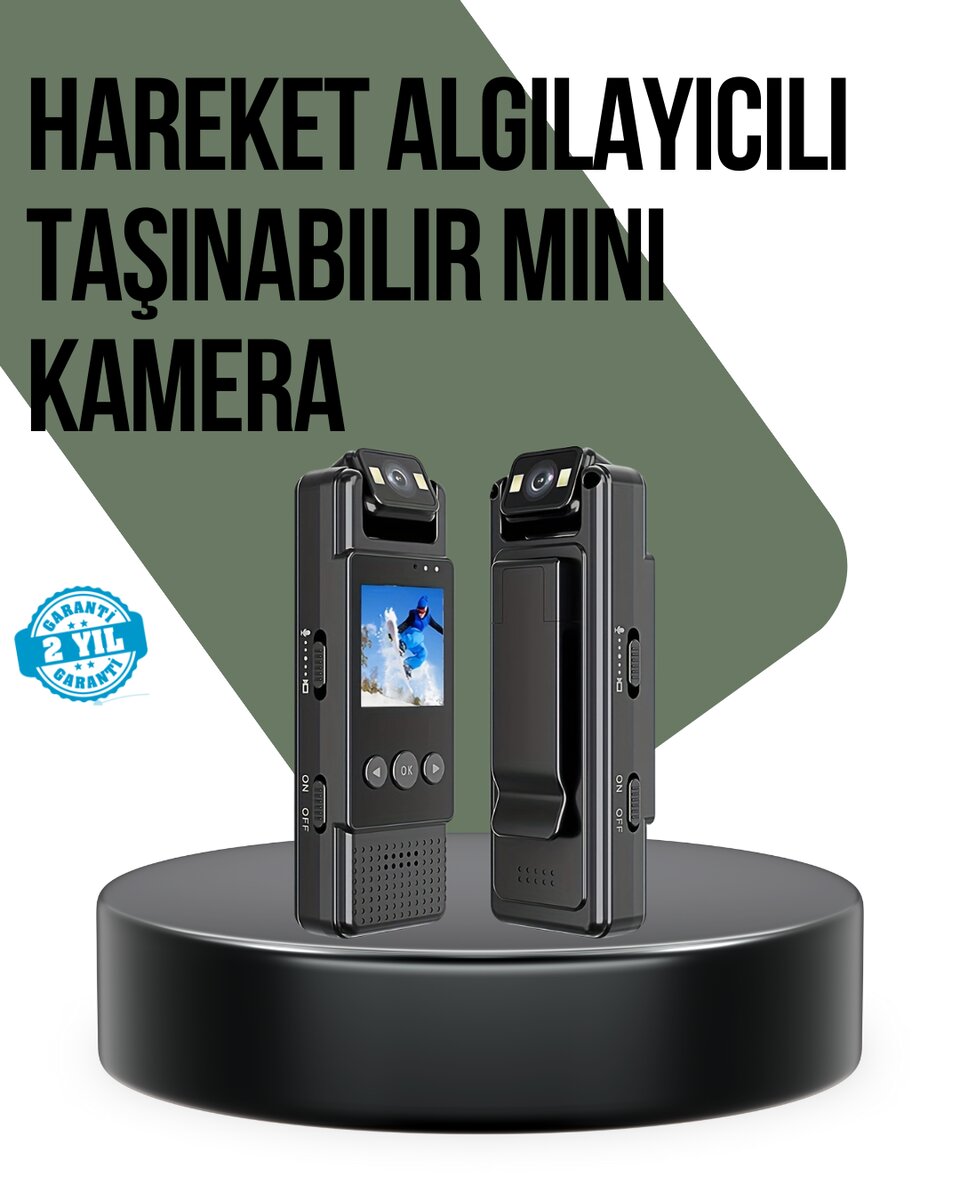 Gece Görüşlü Döngüsel Kayıt Destekli Mini Kamera