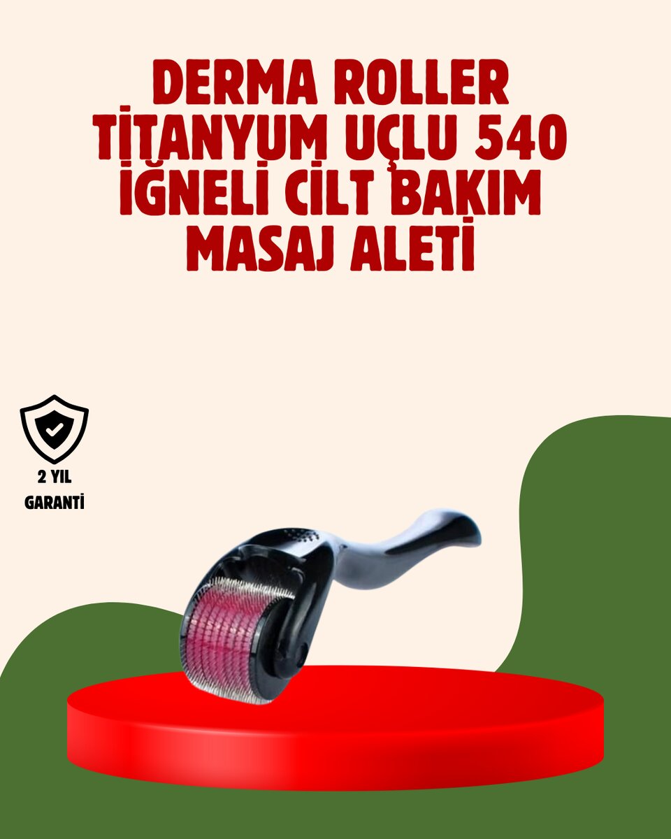 Dermaroller 1 mm Akne İzleri ve Çatlak Giderici Cilt Bakım Aleti