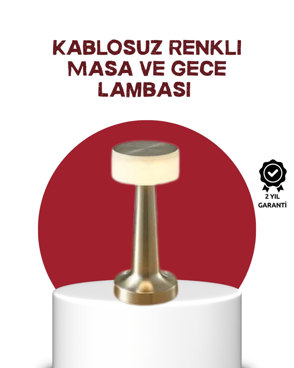 Şarj Edilebilir LED Masa Lambası – USB Girişli Metal Yapı