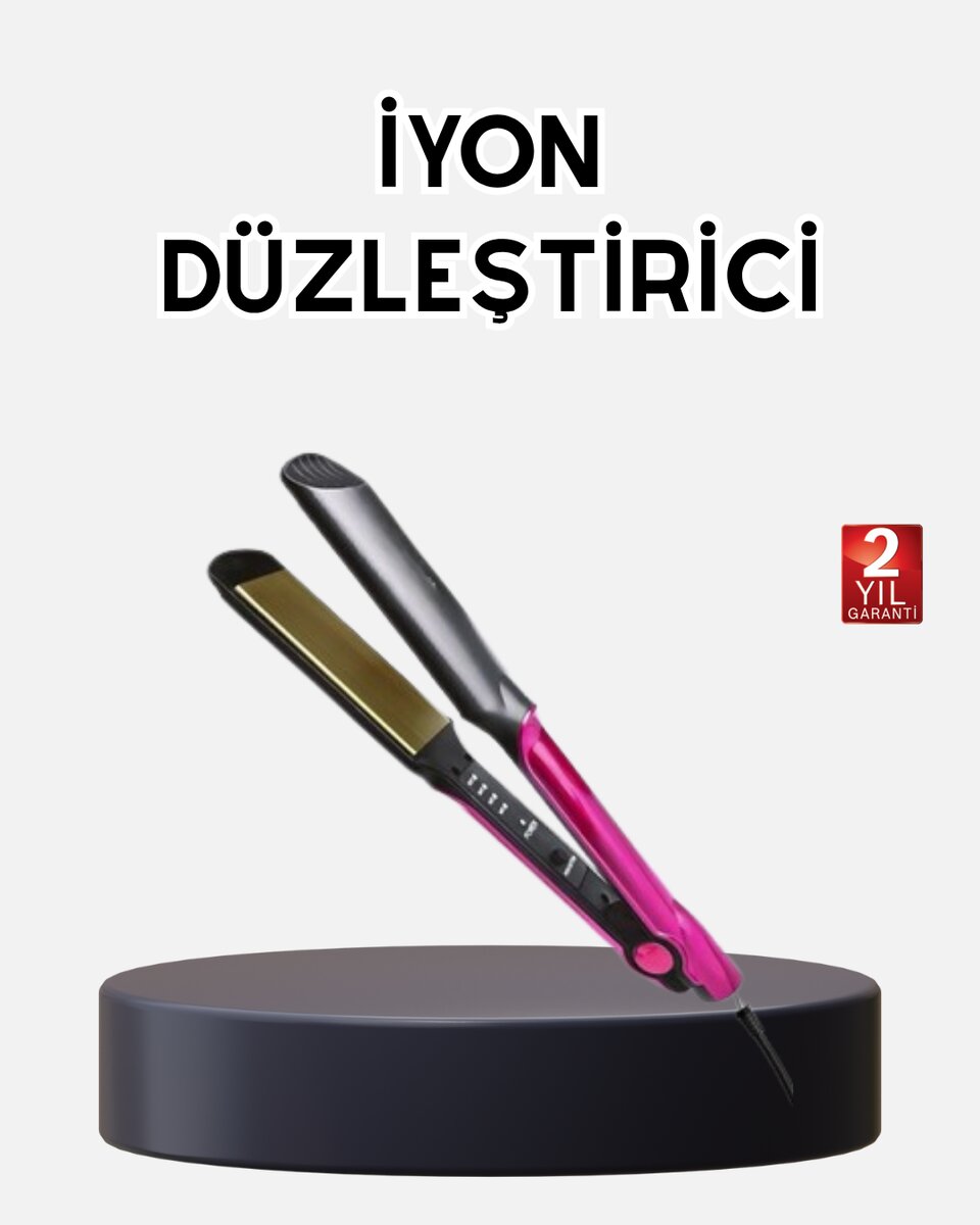 İyonik Saç Düzleştirici – 220°C Isıya Kadar Çıkan LED Göstergeli ve Eşit Isı Dağılımlı Plaka
