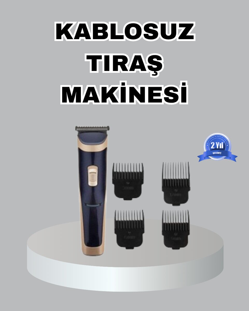 Çelik Bıçaklı Unisex Şarjlı Tıraş Makinesi – Sessiz Motor Kablosuz ve Ayarlanabilir