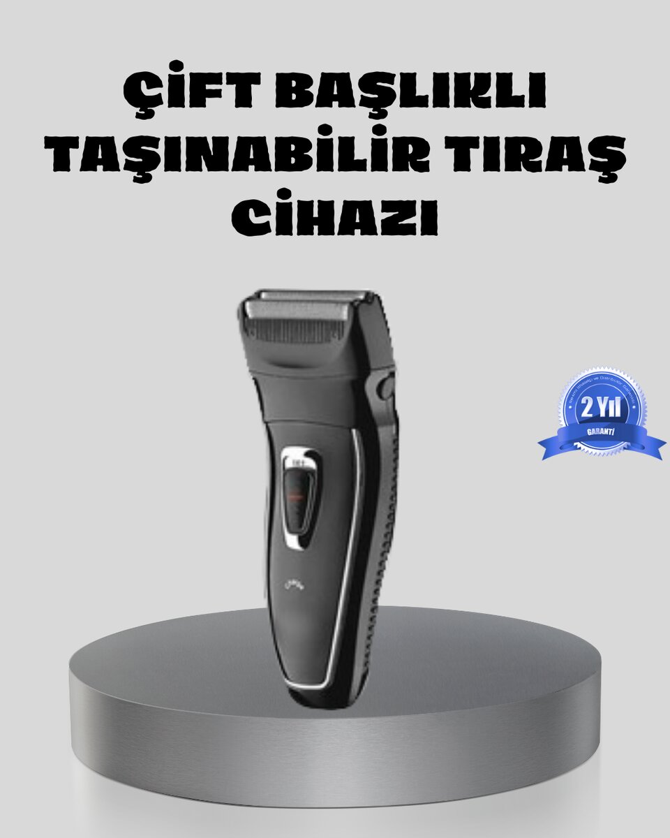 Erkek Tıraş Makinesi Kablosuz Kuru Tıraş Folyo Başlık Yıkanabilir Gövde