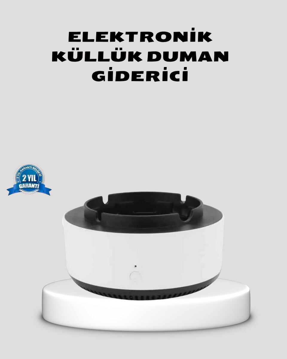Hava Temizleyici Küllük – Sigara Dumanı Filtreli Sessiz Çalışan Şık Tasarım