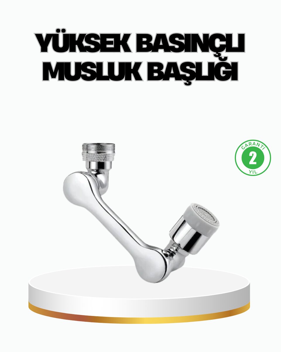 Üç Segmentli 1080 Derece Musluk Aparatı Esnek Döner Havalandırıcı Pratik Kullanım