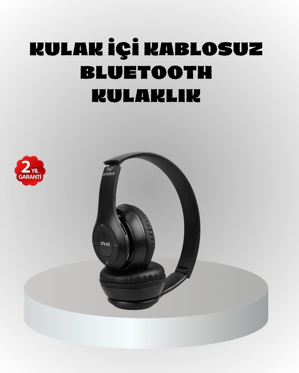Kablosuz Bluetooth Kulaklık – TF Kart AUX Mikrofonlu Suya Dayanıklı 10m Menzil