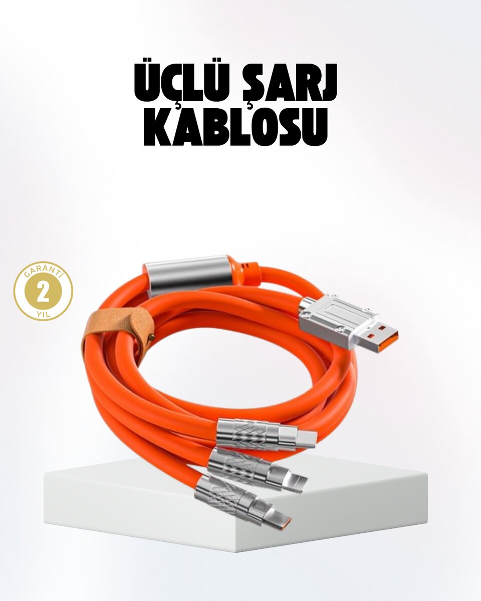 Hızlı Şarj Uyumlu Şarj Kablosu – Esnek Yapı Güçlü Bağlantı Yüksek Performans