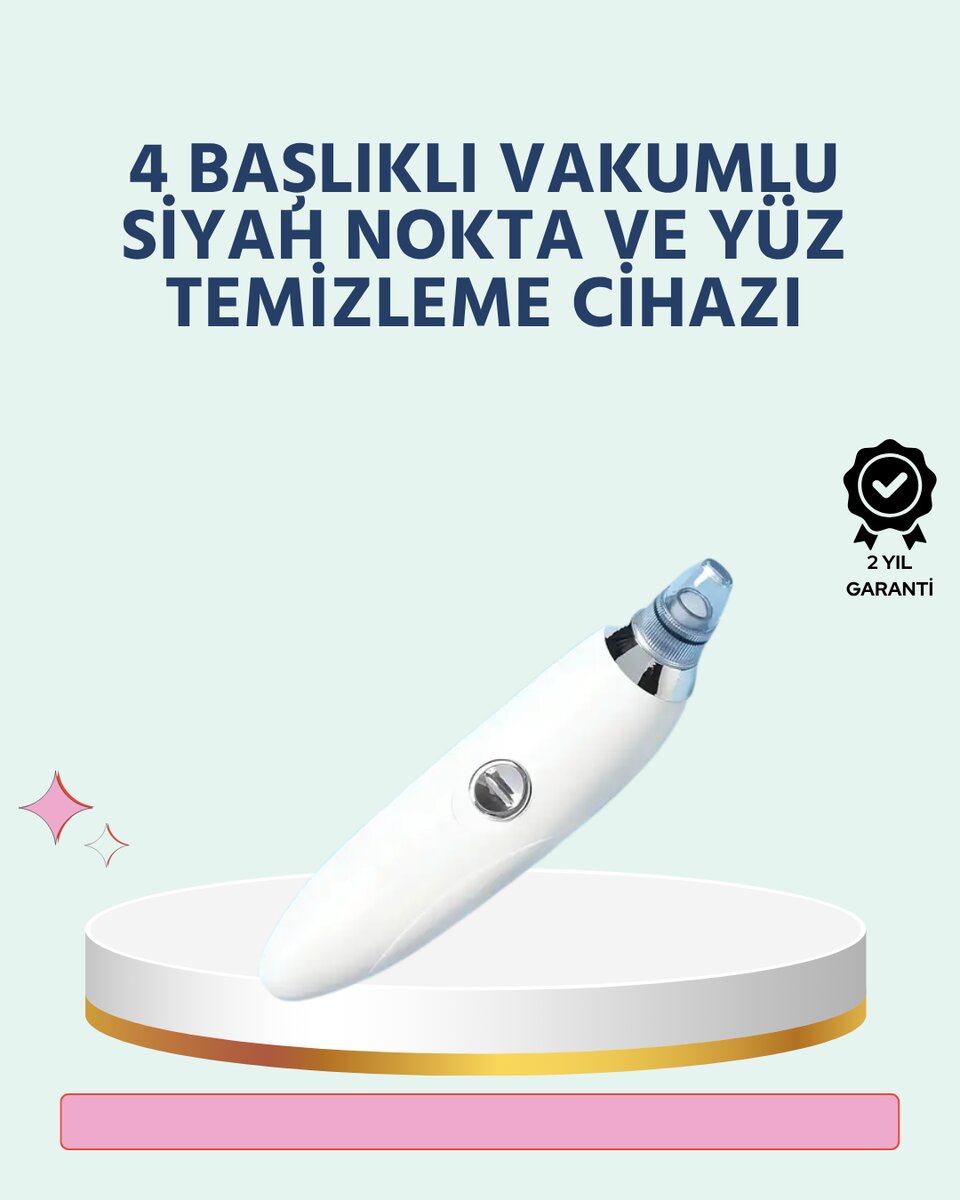 Cilt Dostu Vakumlu Siyah Nokta Temizleyici – Siyah Nokta Yağ ve Makyaj Kalıntılarına Karşı
