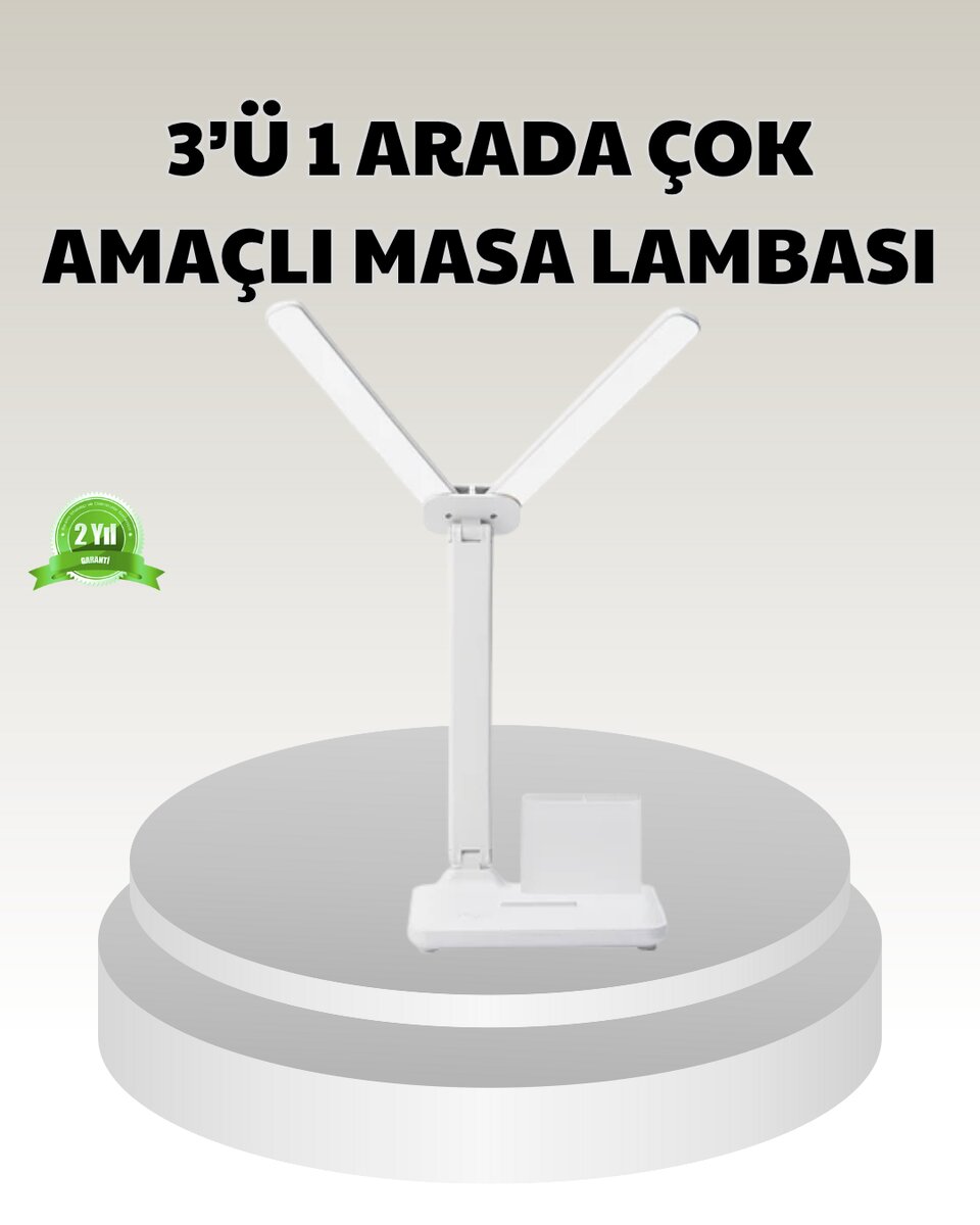 LED Işıklı Masa Lambası – Göz Yormayan Kısılabilir ve Esnek Başlıklı