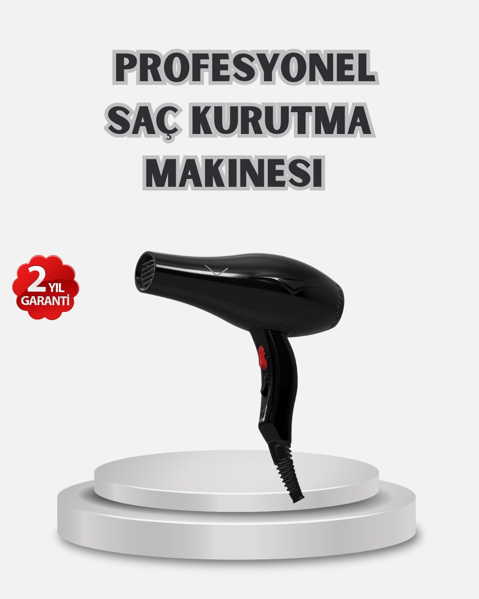 2200W AC Motor Saç Kurutma Makinesi Hafif ve Dayanıklı Tasarımlı