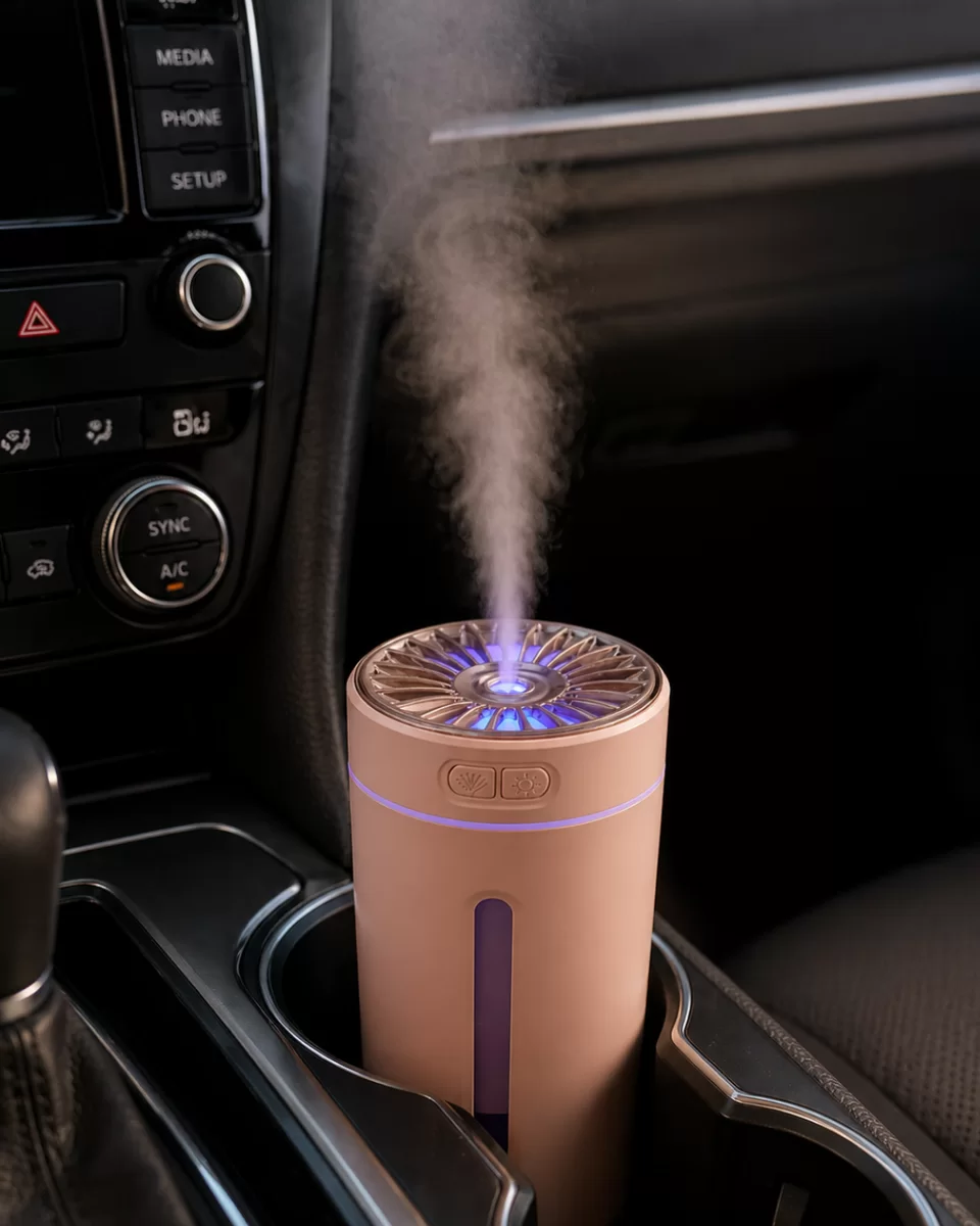 5 Esans Hediyeli RGB Işıklı Şarjlı Hava Nemlendirici Aroma Difüzörü