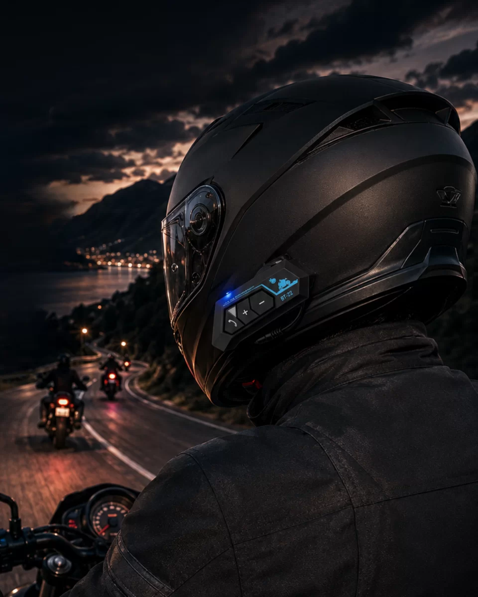 Şarjlı Bluetooth Kask Kulaklığı Navigasyon ve Müzik Destekli