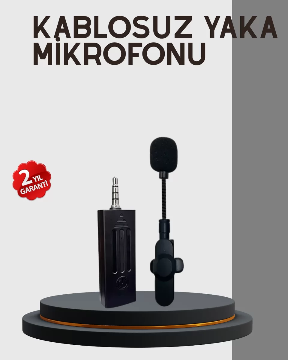 20 Metre Menzilli Kablosuz Yaka Mikrofonu Gürültü Engelleyici