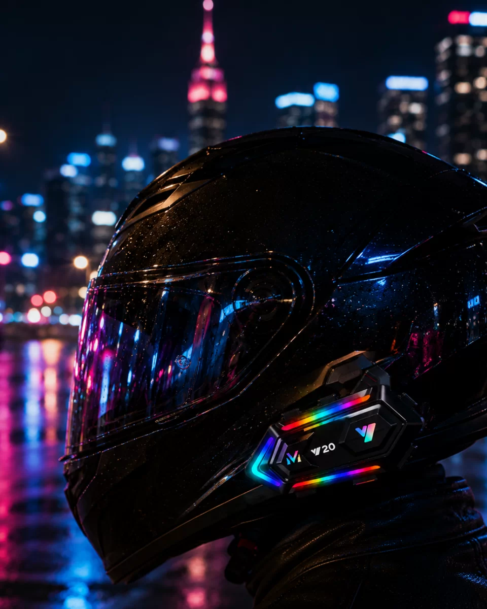 Bluetooth 5.3 Motosiklet Kask Intercom Gürültü Engelleyici Su Geçirmez Kulaklık