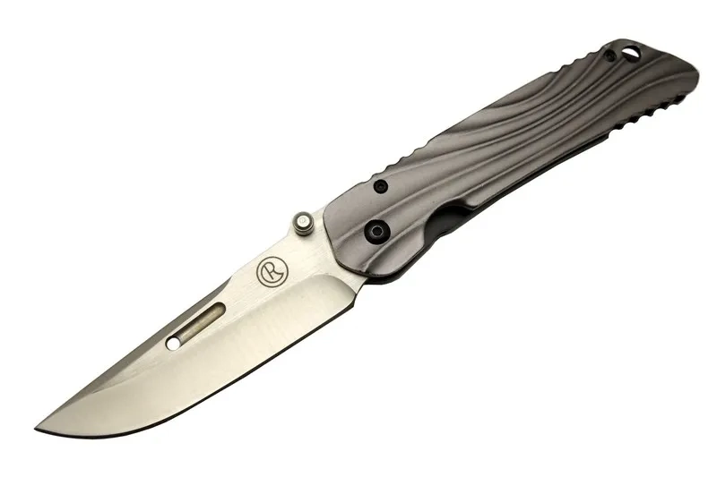 Umnumzaan T 50 Gri Kamp Çakı 22,5cm - Manuel, Kemerlikli, Oluklu