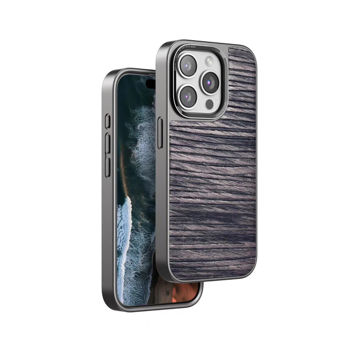 Venco  İphone 14 Pro Wave Kapak - Kahverengi